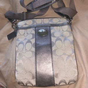 Authentic gray coach crossbody bag